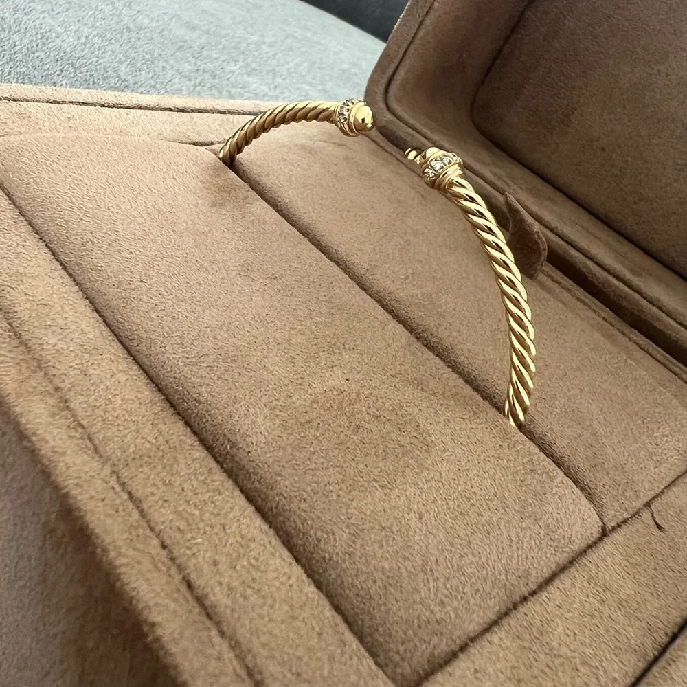 David Yurman 18K Classic Cablespira Bracelet